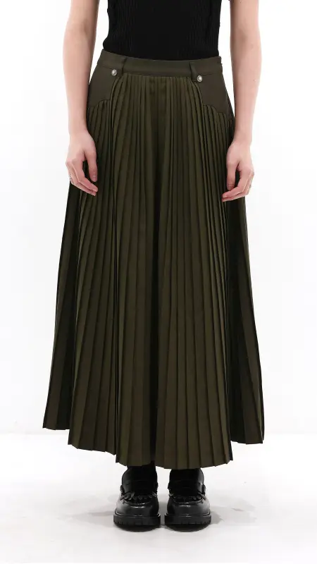 Front Pleated Flare Skirt online