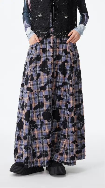 Patchwork Lace Flare Skirt online