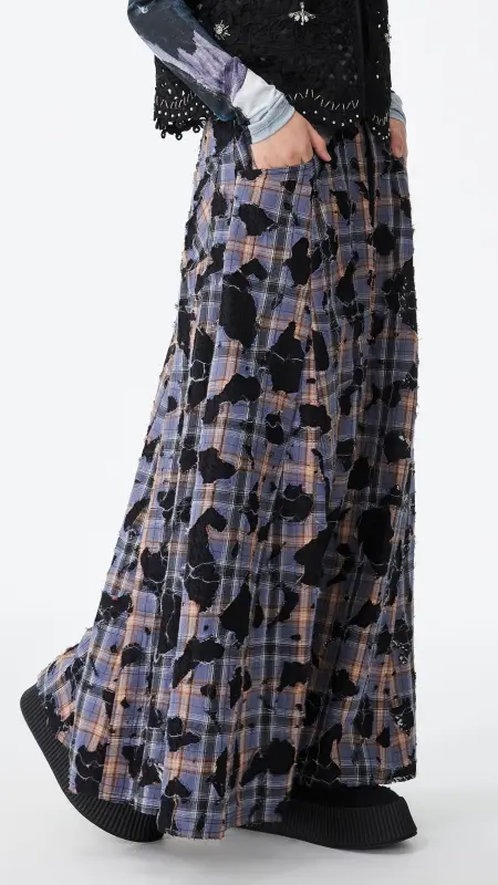 Patchwork Lace Flare Skirt online