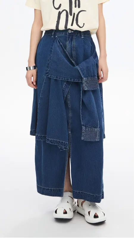 Rebuilt Denim Skirt online
