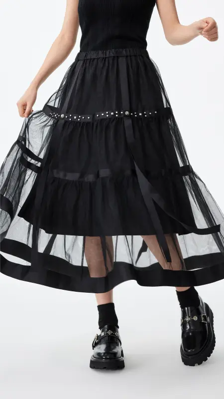 Tulle with Satin Skirt online