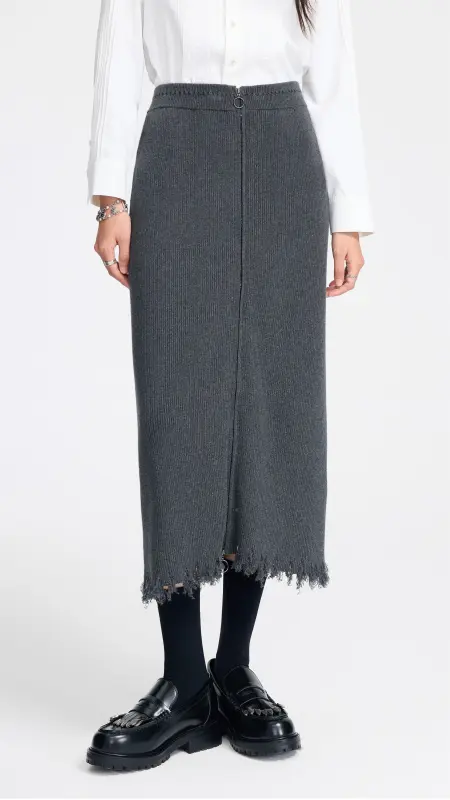 Zip-up Knitted Pencil Skirt online